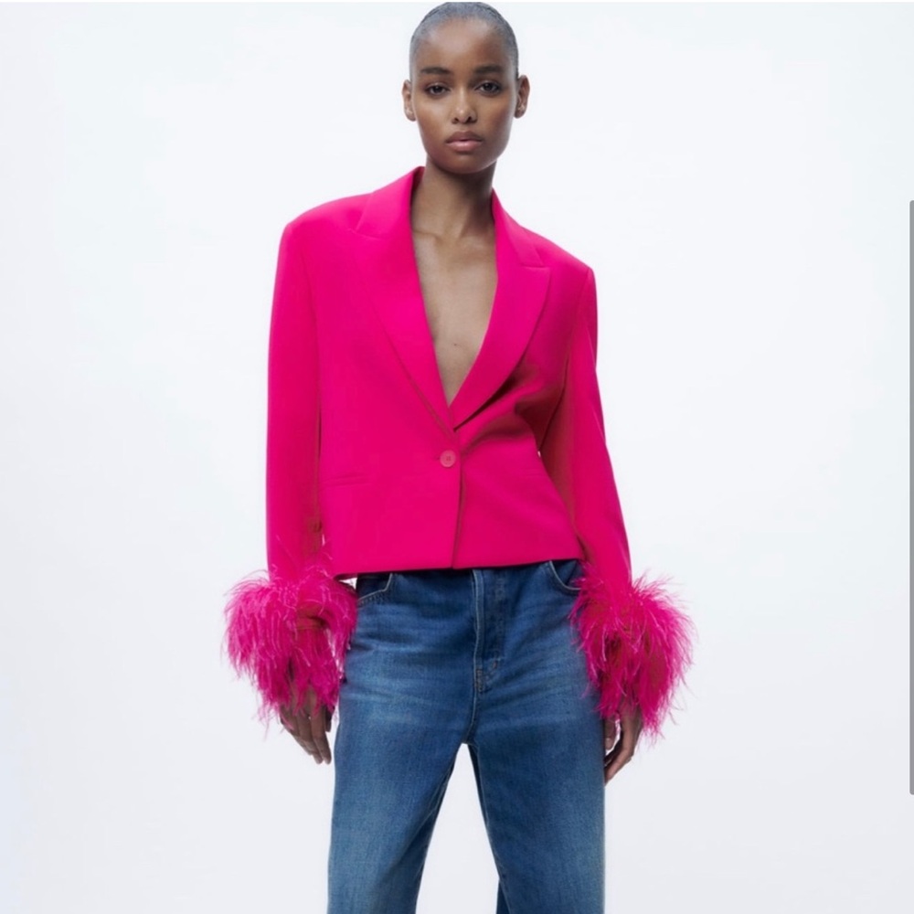 Zara Feather Blazer